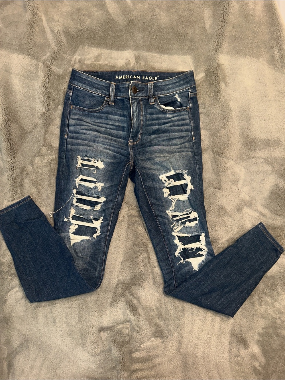 American Eagle Outfitters Dark Blue Denim Jeans